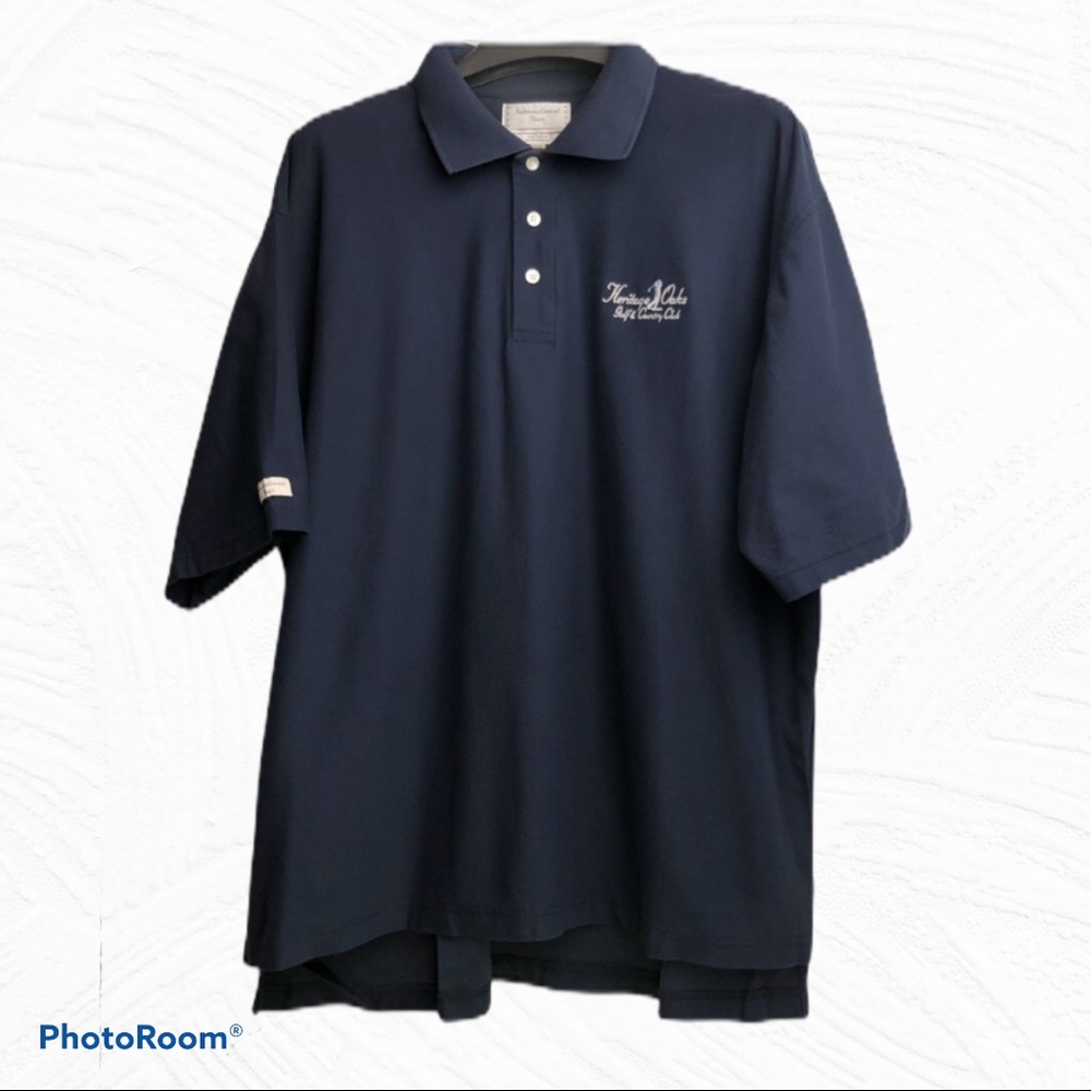 Izod Club Mens Dark Blue Golf Polo Shirt XXL